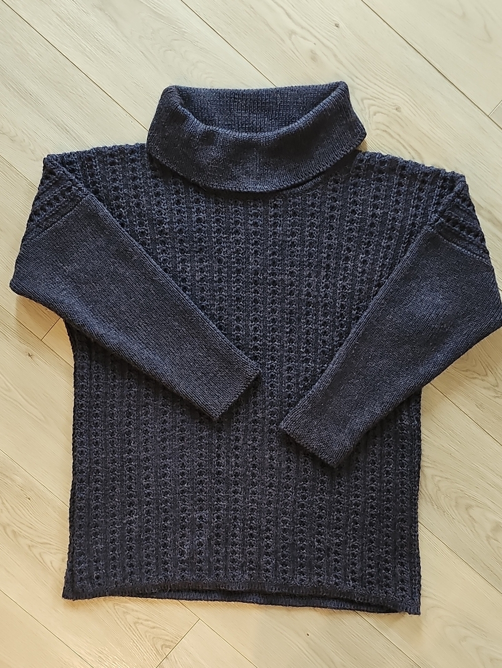 Vintage Falcara Ireland Wool Alpaca Chunky Knit Turtleneck Sweater, Lrg / XL